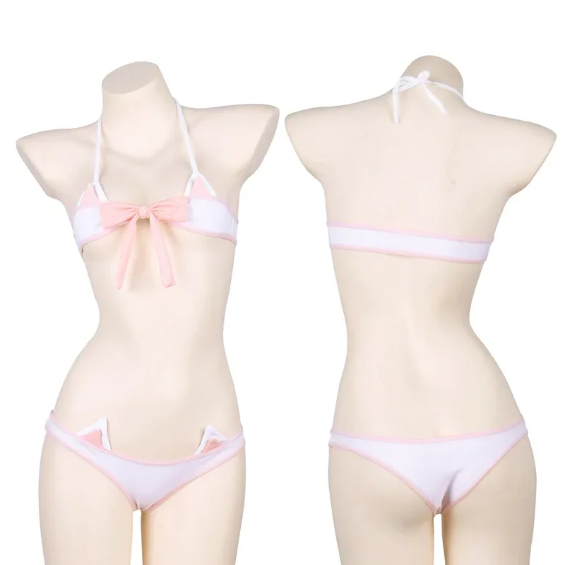 Bandage - Lolita Anime Pink Bow Mini Bikini