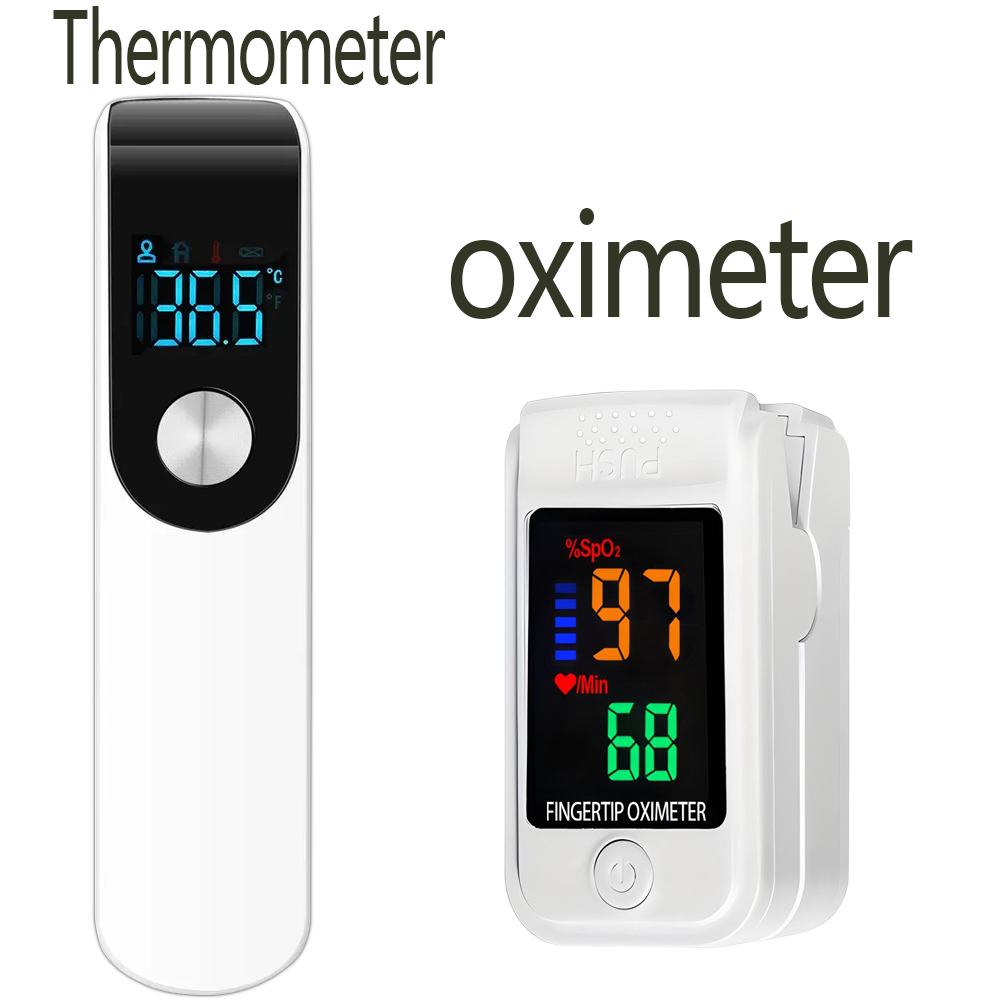 Pulse Oximeter - 2-in-1 Household Infrared Forehead Temperature Gun