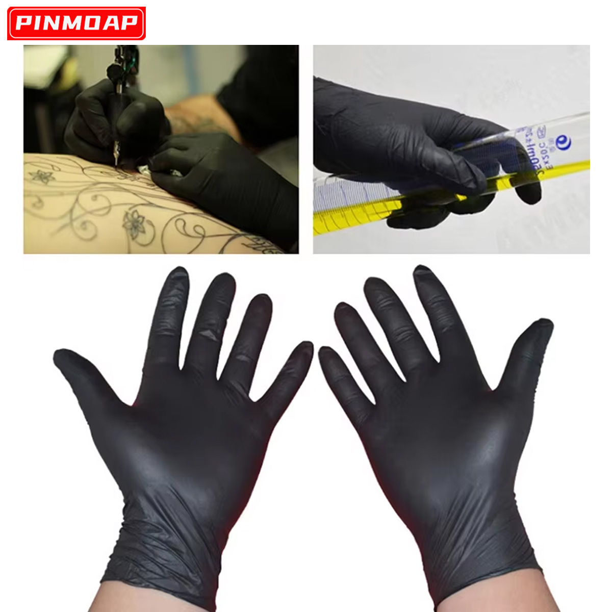 10/50 Pcs Disposable Black Nit - đánh giá và giá Medical Gloves