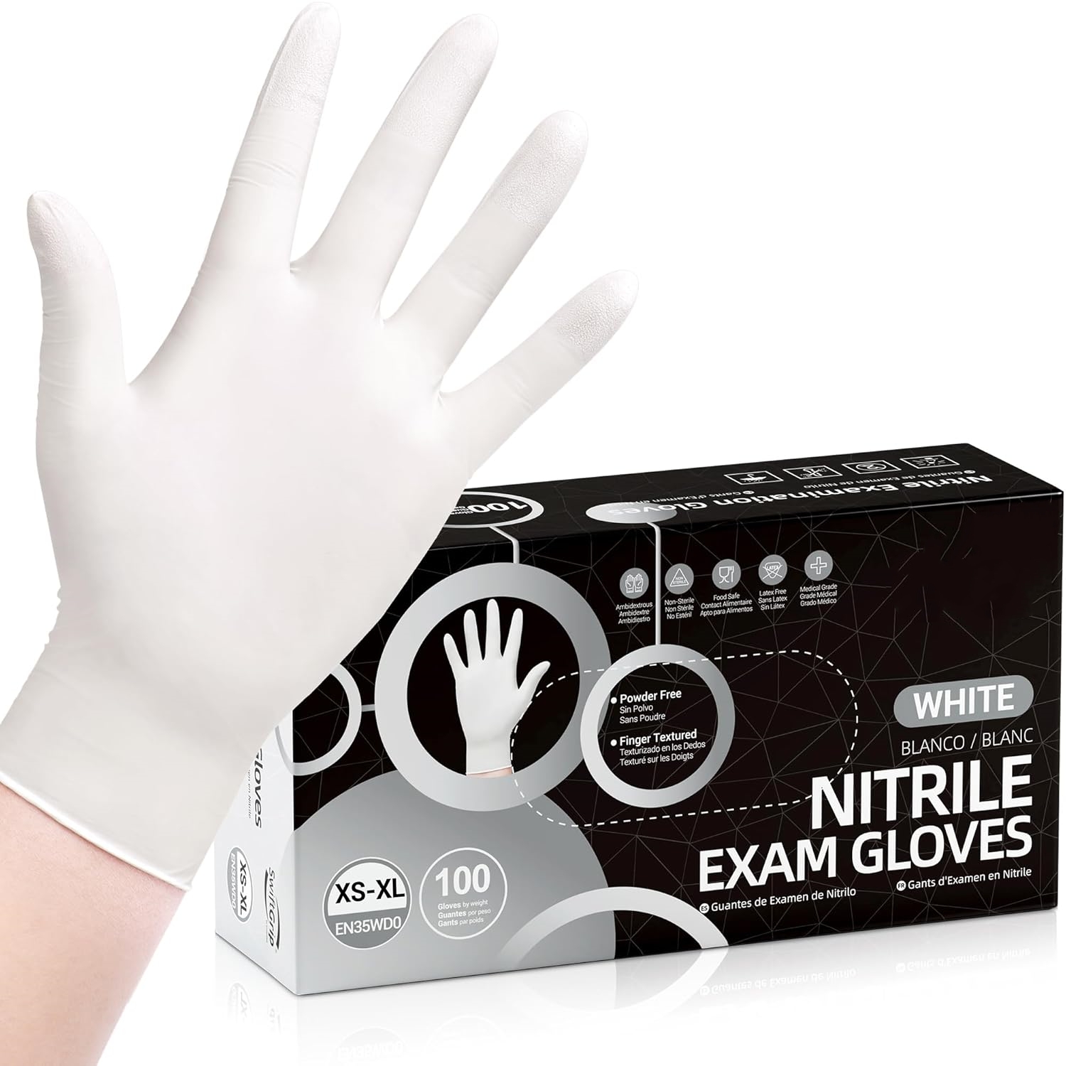 100 Pcs Disposable Nitrile Glo - đánh giá và giá Medical Gloves