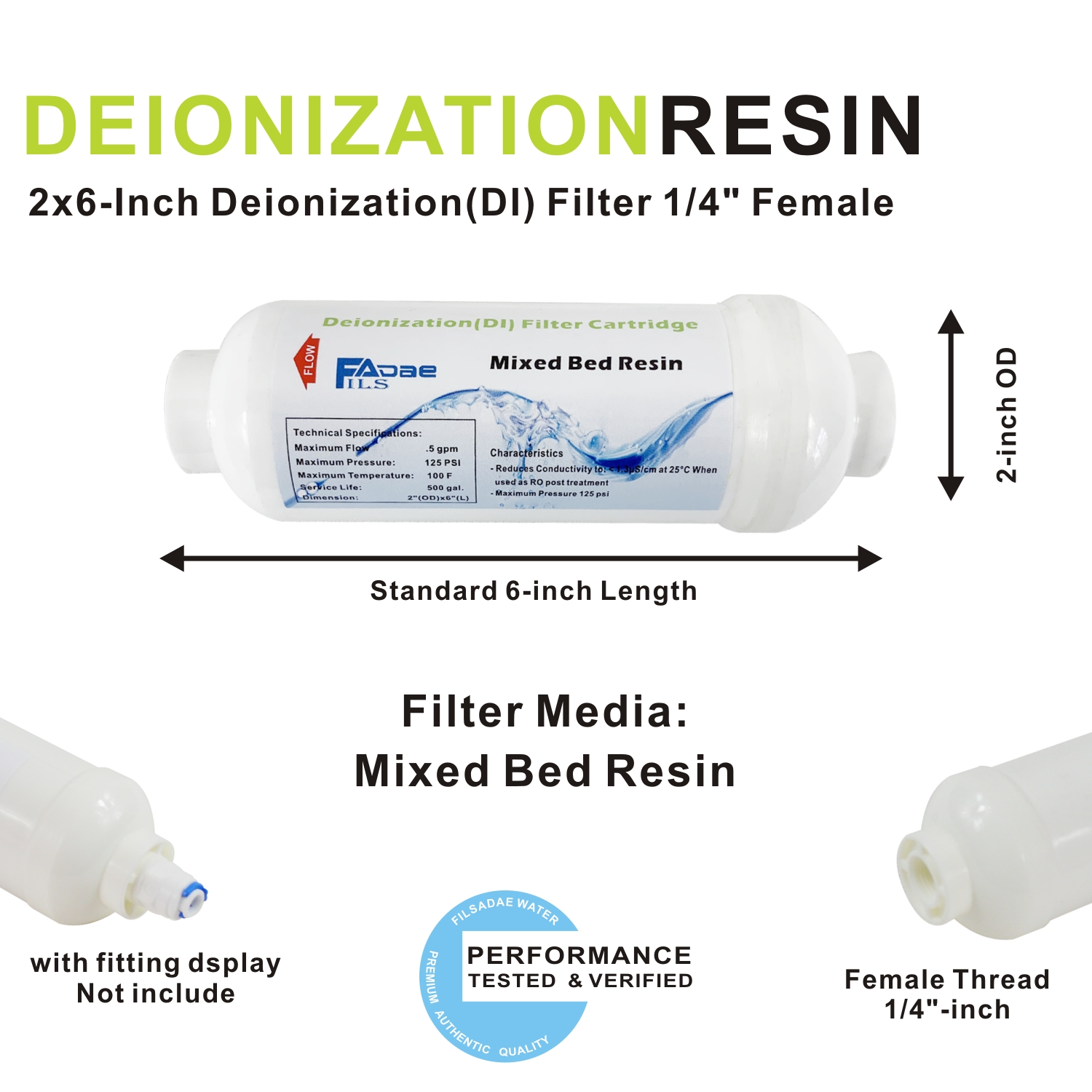 4 Pack Inline DI Mixed Bed Res - đánh giá và giá Xlab Medical