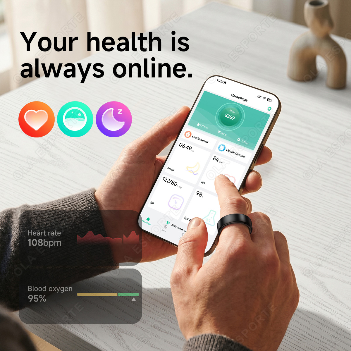 Smart Ring Heart Rate Blood Pr - đánh giá và giá Blood Pressure Monitor