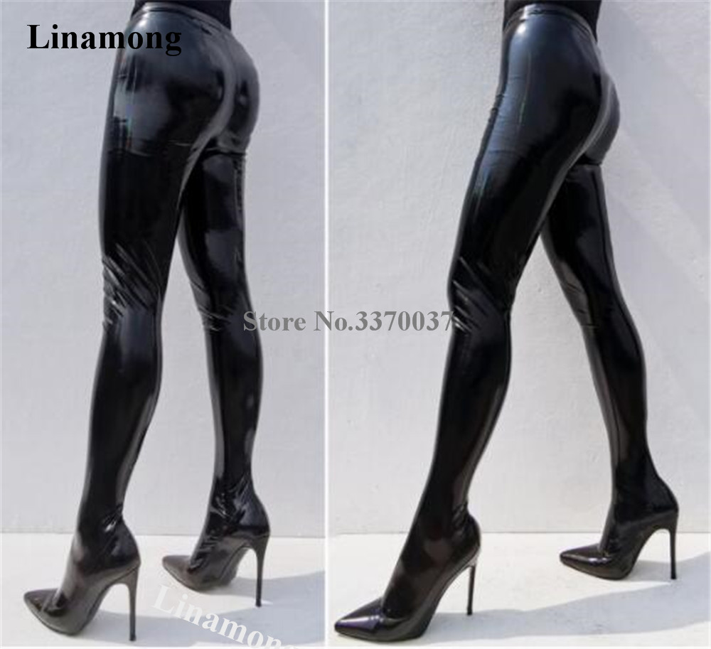 Linamong Sexy Black Patent Lea - đánh giá và giá Bandage
