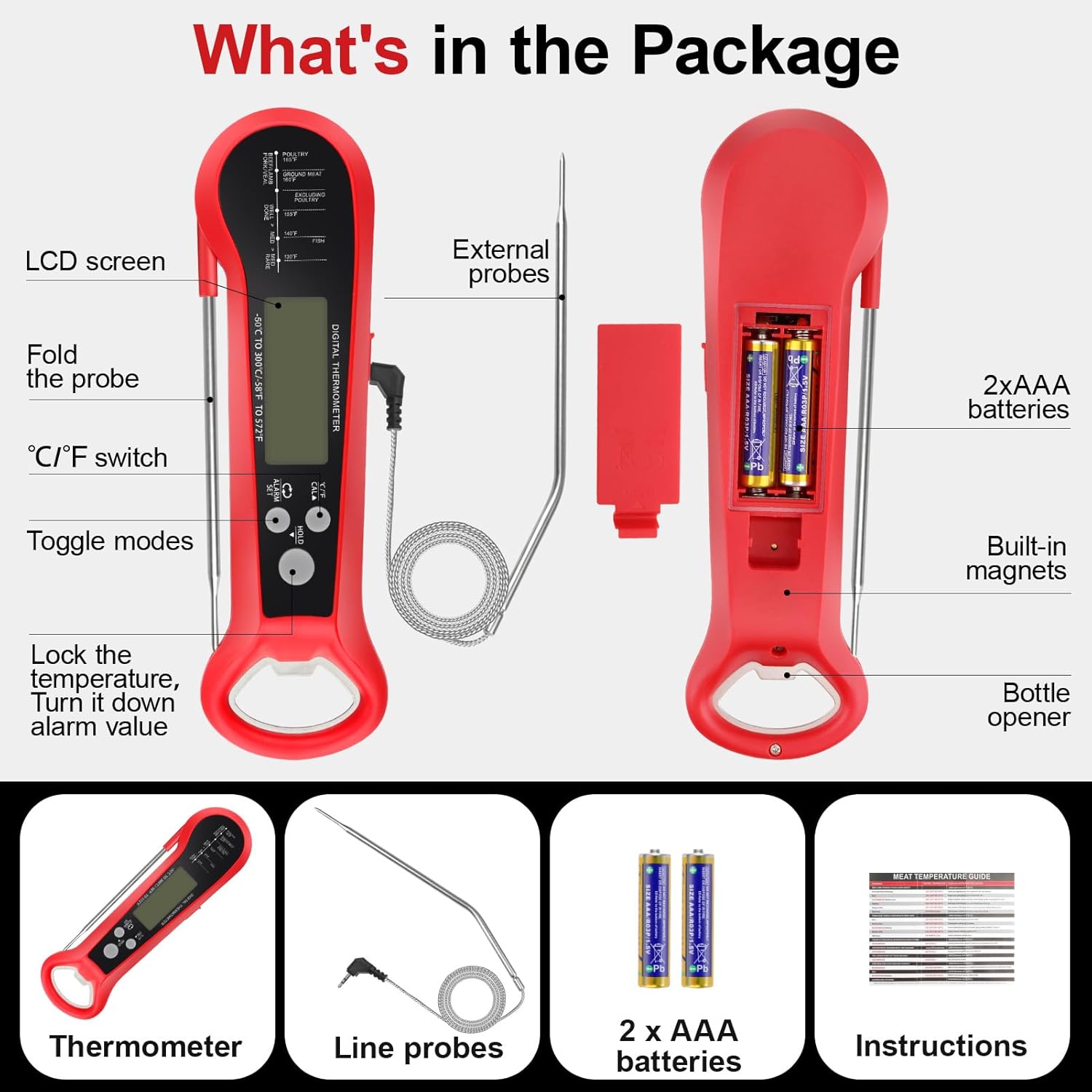 Long Cable Professional Meat T - đánh giá và giá Thermometer Digital